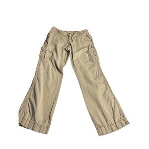 Carhartt Womens Relaxed Fit Beige ripstop Cargo Pants Size 8 Regular 100% Cotton